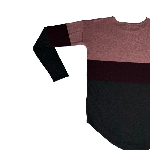 Smartwool Size XS Women's Shadow Pine Crew Sweater Pink Gray Colorblock - Picture 11 of 13